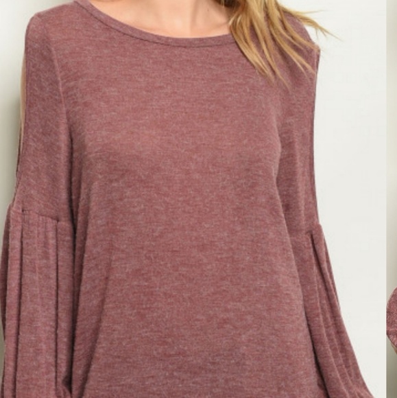 Softest Love Mauve Brushed Sweater - Picture 2 of 3